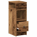 vidaXL 2 db antik fa színű éjjeliszekrény fiókkal 25x31x66 cm