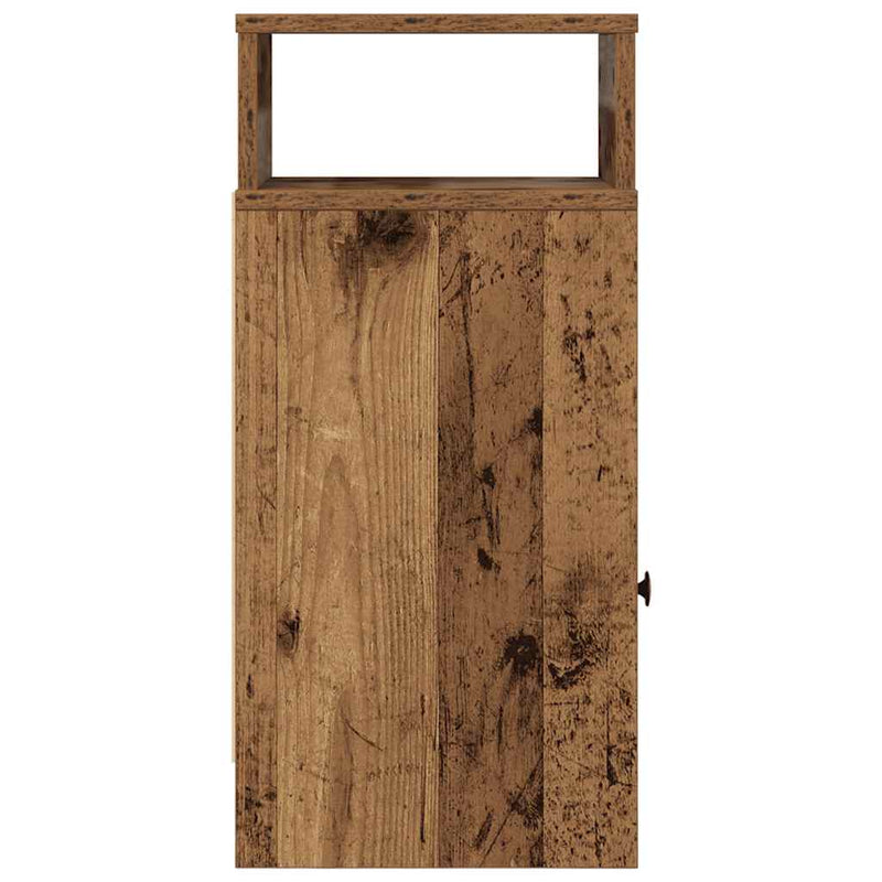 vidaXL 2 db antik fa színű éjjeliszekrény fiókkal 25x31x66 cm