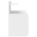 vidaXL fehér éjjeliszekrény 2 fiókkal 40x36,5x62 cm