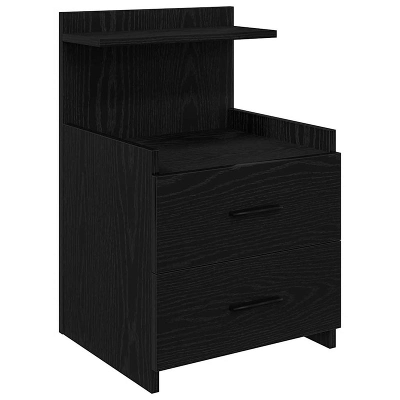 vidaXL fekete éjjeliszekrény 2 fiókkal 40 x 36,5 x 62 cm