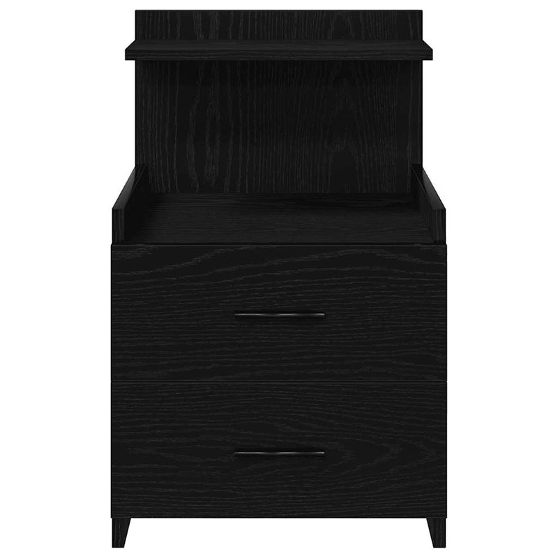 vidaXL fekete éjjeliszekrény 2 fiókkal 40 x 36,5 x 62 cm