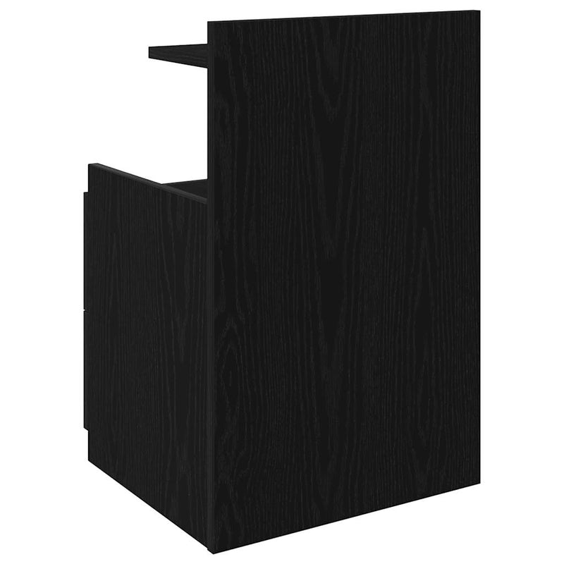 vidaXL fekete éjjeliszekrény 2 fiókkal 40 x 36,5 x 62 cm