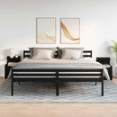 vidaXL 2 db-os éjjeliszekrény 2 fiókkal, fekete, 40 x 36,5 x 62 cm