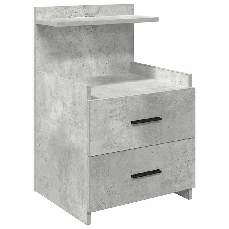 vidaXL 2 fiókos éjjeliszekrény betonszürke 40 x 36,5 x 62 cm
