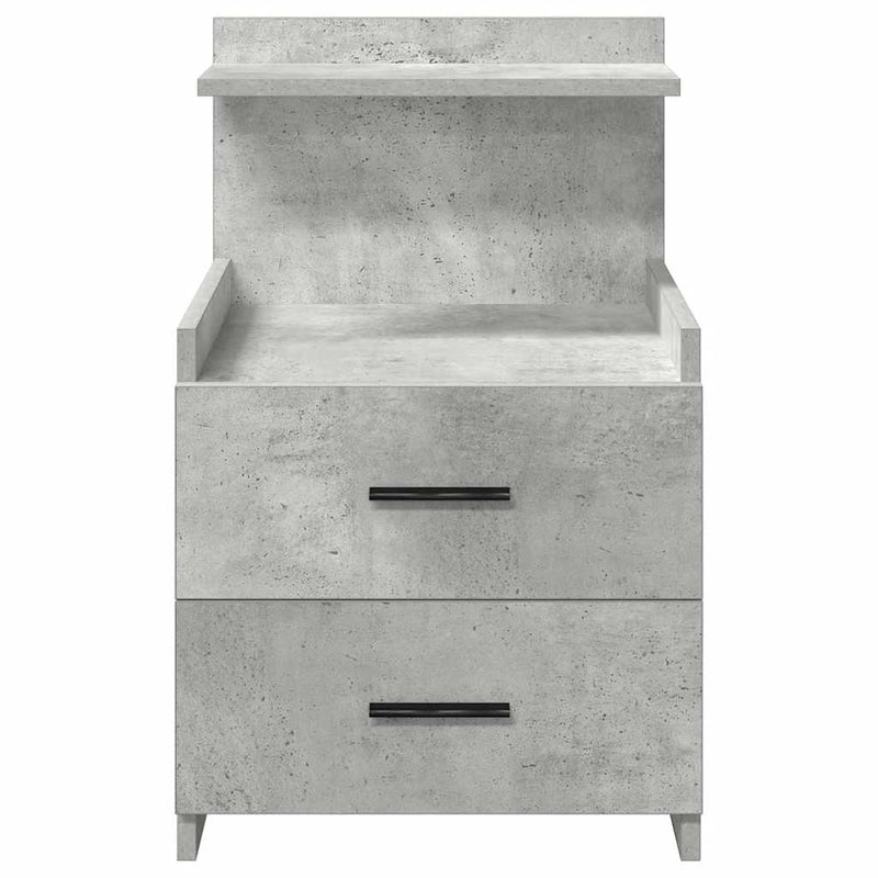 vidaXL 2 fiókos éjjeliszekrény betonszürke 40 x 36,5 x 62 cm