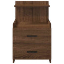vidaXL 2 fiókos éjjeliszekrény barna tölgyfából 40 x 36,5 x 62 cm