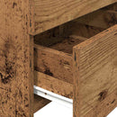 vidaXL 2 fiókos éjjeliszekrény régi fából 40 x 36,5 x 62 cm