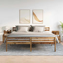 vidaXL 2 db-os 2 fiókos éjjeliszekrény régi fából 40 x 36,5 x 62 cm