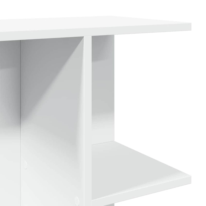 vidaXL fehér szerelt fa ágy melletti asztal 46,5x29x61 cm