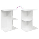 vidaXL éjjeliszekrények 2 db fehér 46,5x29x61 cm gépelt fa