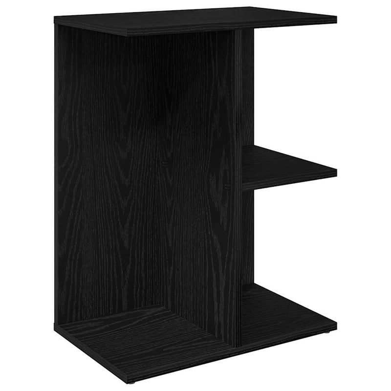 vidaXL éjjeliszekrény fekete tölgy 46,5x29x61 cm gépelt fa