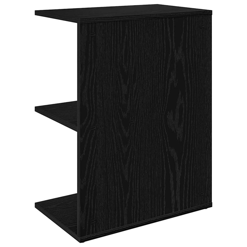 vidaXL éjjeliszekrény fekete tölgy 46,5x29x61 cm gépelt fa