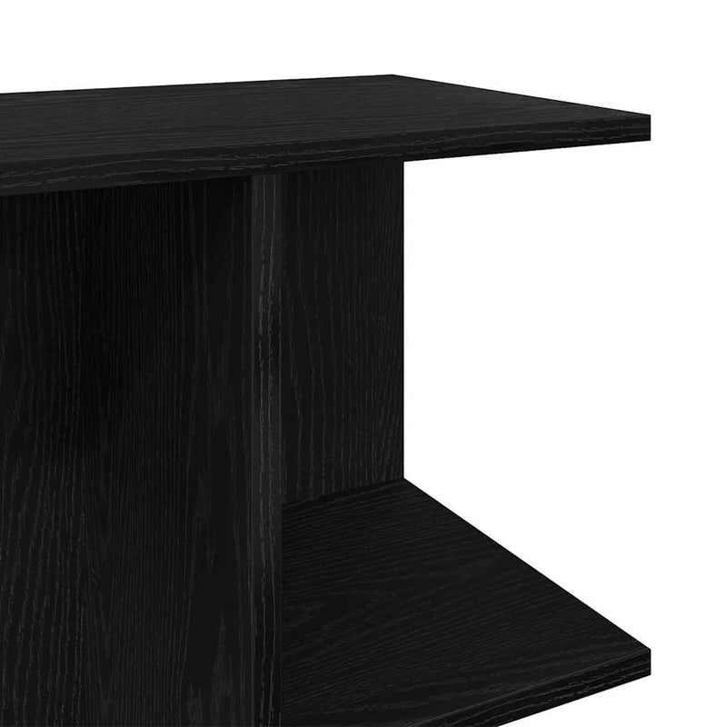 vidaXL éjjeliszekrény fekete tölgy 46,5x29x61 cm gépelt fa