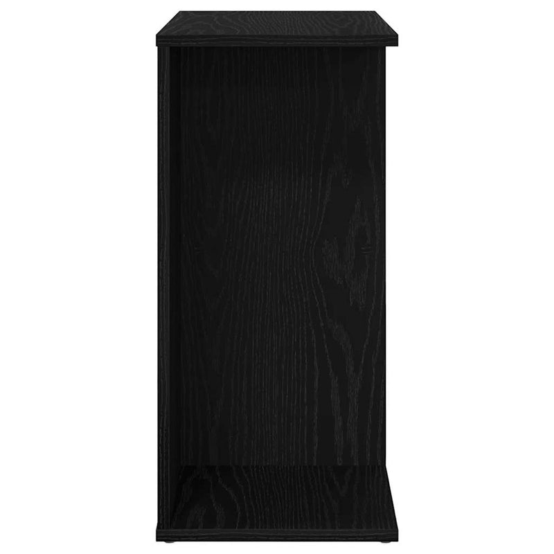 vidaXL éjjeliszekrények 2 db fekete tölgy 46,5x29x61 cm gépelt fa