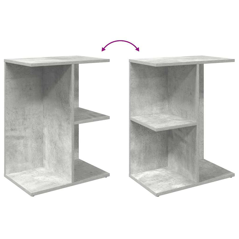 vidaXL betonszürke szerelt fa éjjeliszekrény 46,5x29x61 cm