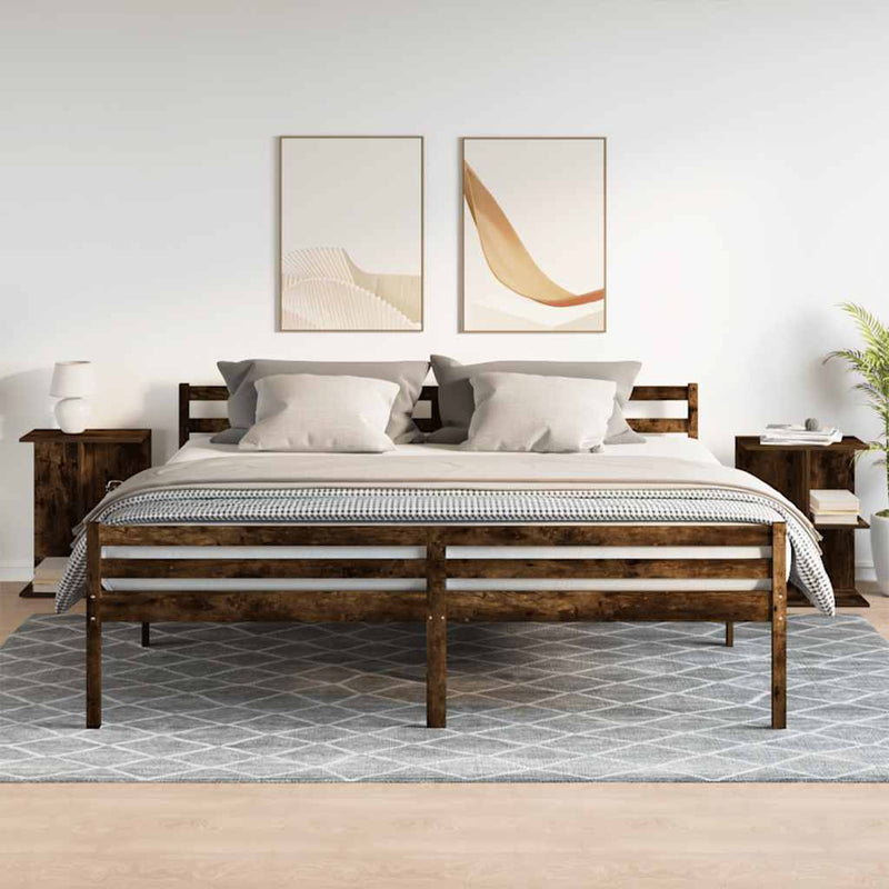 vidaXL 2 db füstös tölgy színű szerelt fa éjjeliszekrény 46,5x29x61 cm
