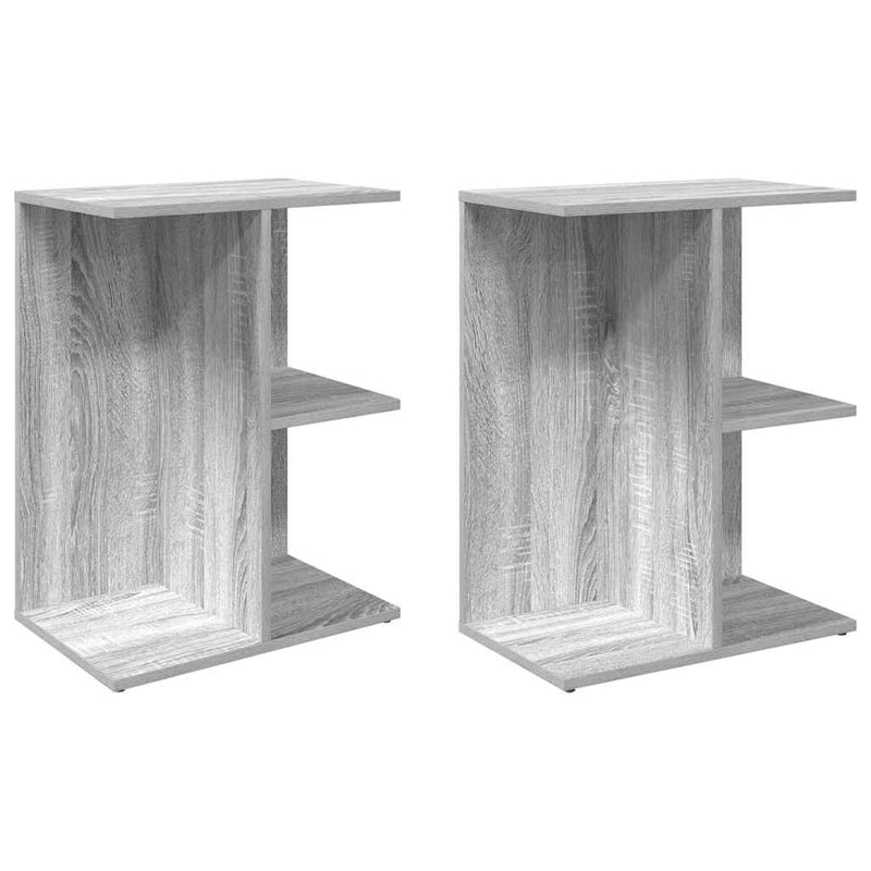 vidaXL éjjeliszekrények 2db szürke sonoma 46,5x29x61cm szerkesztett fa