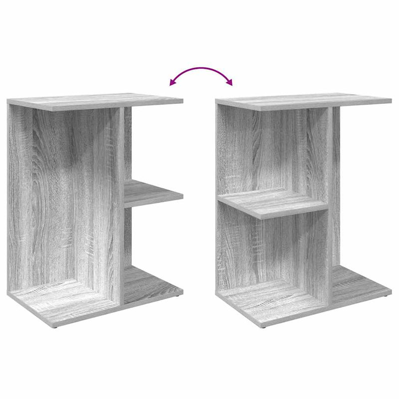 vidaXL éjjeliszekrények 2db szürke sonoma 46,5x29x61cm szerkesztett fa