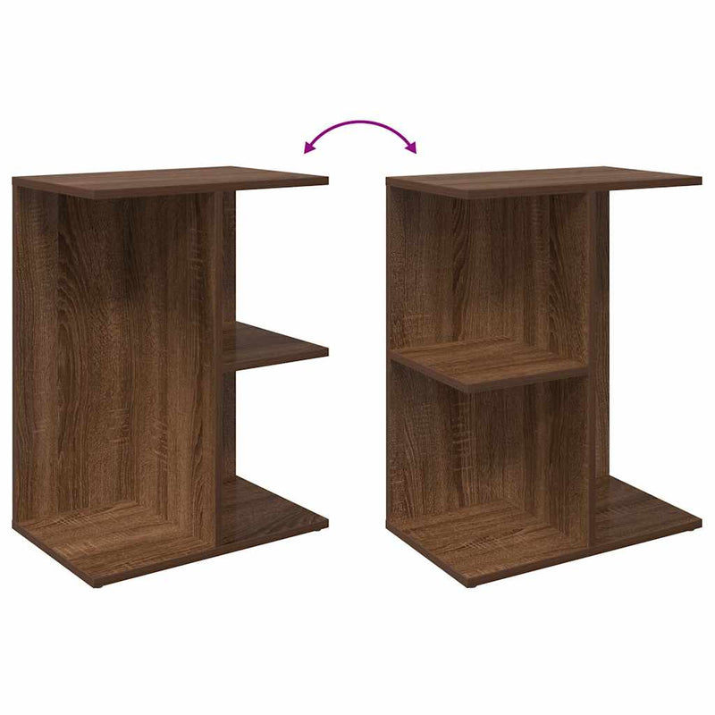 vidaXL éjjeliszekrény barna tölgyfa 46,5x29x61 cm gépi forgácsolt fa