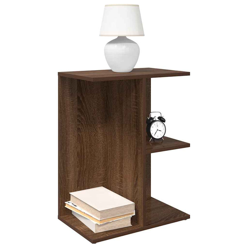 vidaXL éjjeliszekrény barna tölgyfa 46,5x29x61 cm gépi forgácsolt fa