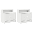 vidaXL éjjeliszekrények fiókos 2 db fehér 51 x 31 x 47 cm