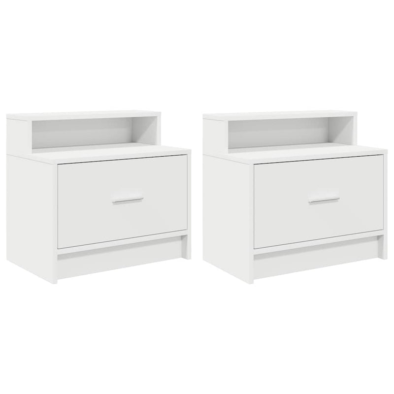 vidaXL éjjeliszekrények fiókos 2 db fehér 51 x 31 x 47 cm