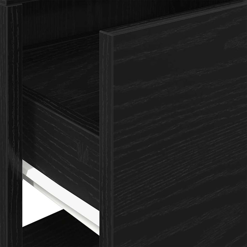 vidaXL éjjeliszekrény fiókkal fekete tölgy 51 x 31 x 47 cm