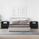 vidaXL éjjeliszekrények fiókos 2 db fekete tölgy 51 x 31 x 47 cm