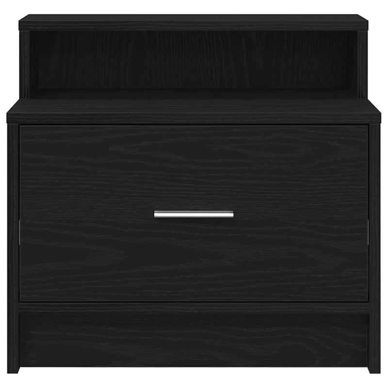 vidaXL éjjeliszekrények fiókos 2 db fekete tölgy 51 x 31 x 47 cm