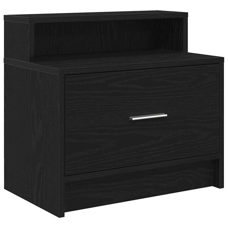 vidaXL éjjeliszekrények fiókos 2 db fekete tölgy 51 x 31 x 47 cm