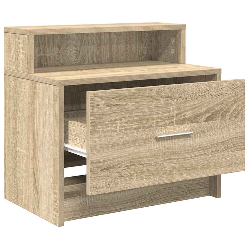 vidaXL éjjeliszekrények fiókkal 2 db sonoma tölgy 51 x 31 x 47 cm
