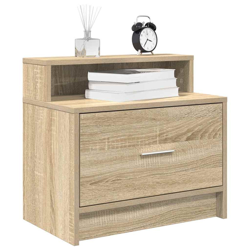 vidaXL éjjeliszekrények fiókkal 2 db sonoma tölgy 51 x 31 x 47 cm