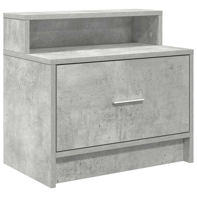 vidaXL betonszürke éjjeliszekrény fiókkal 51 x 31 x 47 cm