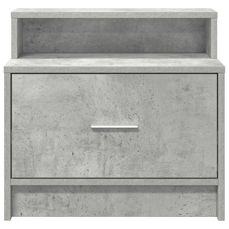 vidaXL betonszürke éjjeliszekrény fiókkal 51 x 31 x 47 cm