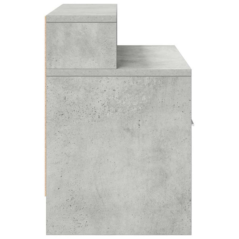 vidaXL betonszürke éjjeliszekrény fiókkal 51 x 31 x 47 cm