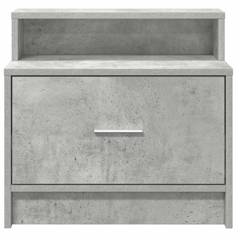 vidaXL 2 db betonszürke éjjeliszekrény fiókkal 51 x 31 x 47 cm
