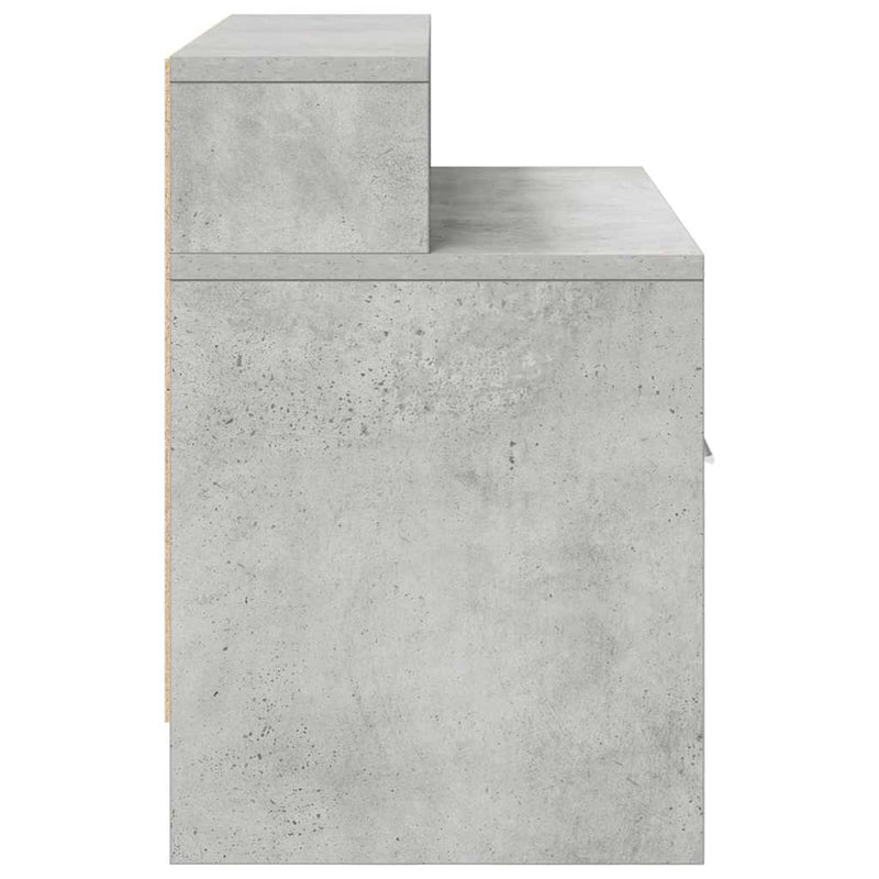vidaXL 2 db betonszürke éjjeliszekrény fiókkal 51 x 31 x 47 cm