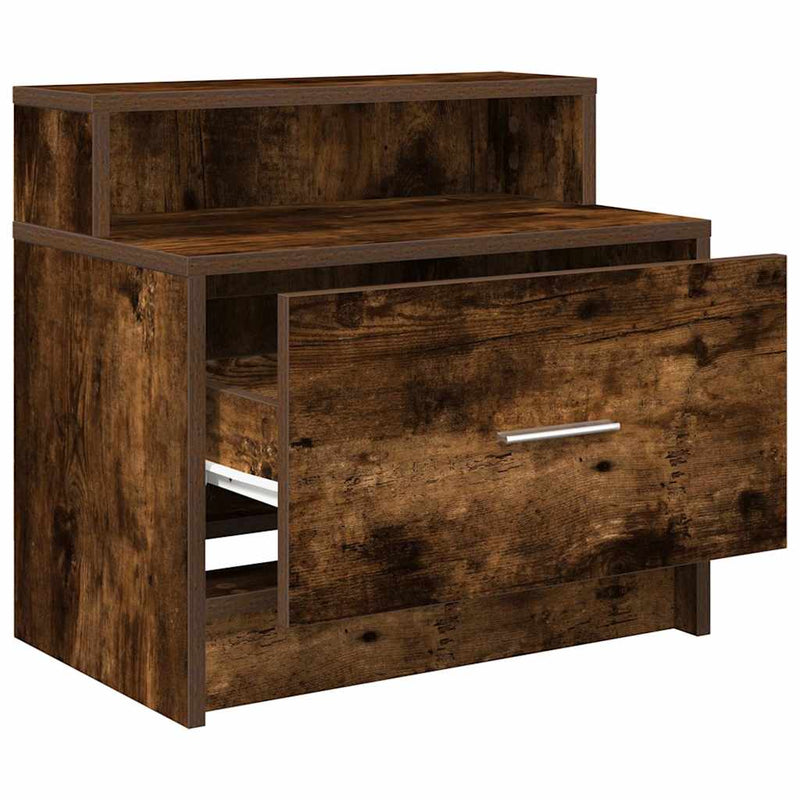 vidaXL éjjeliszekrények fiókos 2 db füstölt tölgy 51 x 31 x 47 cm