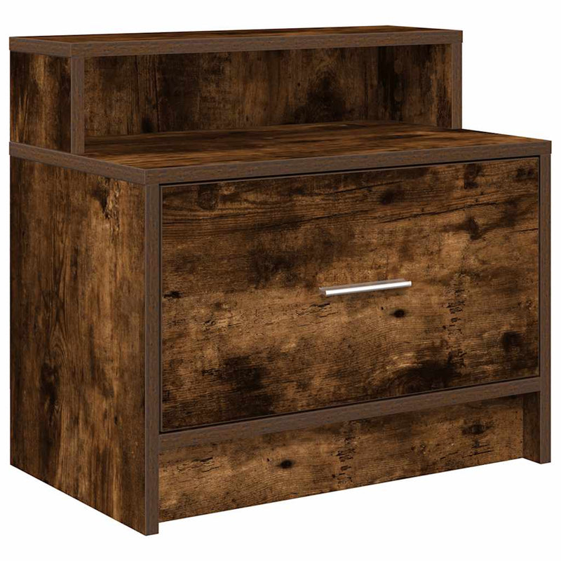 vidaXL éjjeliszekrények fiókos 2 db füstölt tölgy 51 x 31 x 47 cm
