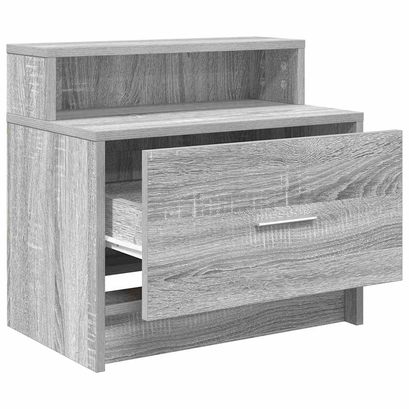 vidaXL éjjeliszekrények fiókos 2 db szürke sonoma 51 x 31 x 47 cm