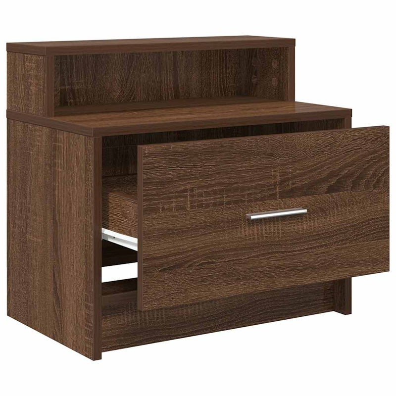 vidaXL éjjeliszekrények fiókos 2 db barna tölgy 51 x 31 x 47 cm
