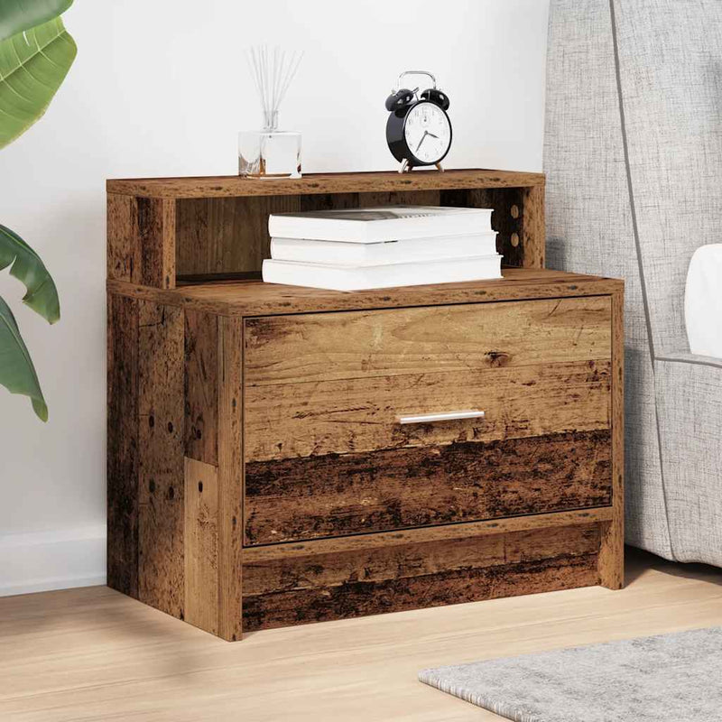 vidaXL antik fa színű éjjeliszekrény fiókkal 51 x 31 x 47 cm