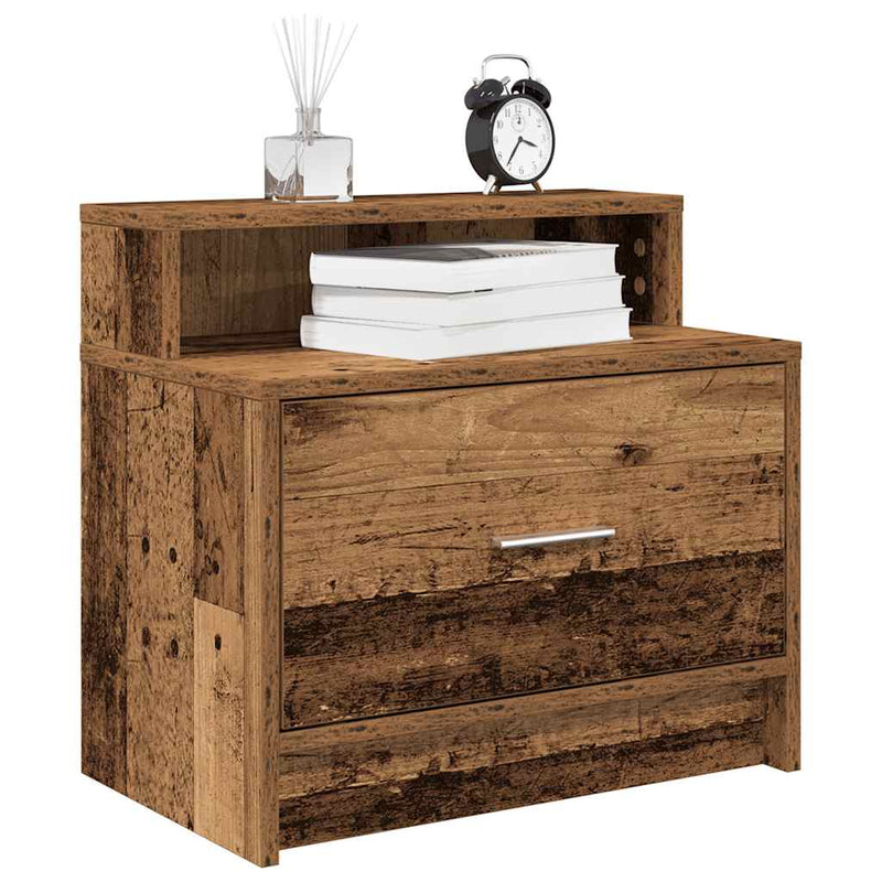 vidaXL antik fa színű éjjeliszekrény fiókkal 51 x 31 x 47 cm