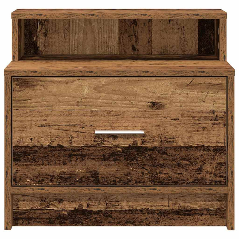vidaXL éjjeliszekrények fiókkal 2 db régi fa 51 x 31 x 47 cm