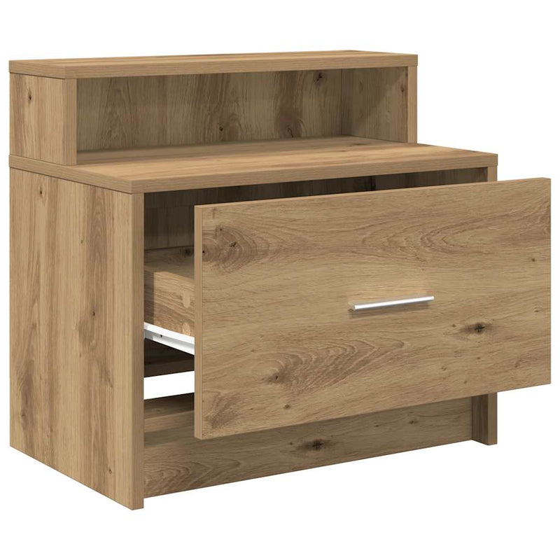 vidaXL éjjeliszekrények fiókkal 2 db artisan tölgy 51 x 31 x 47 cm