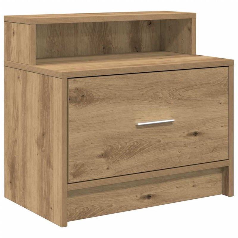 vidaXL éjjeliszekrények fiókkal 2 db artisan tölgy 51 x 31 x 47 cm