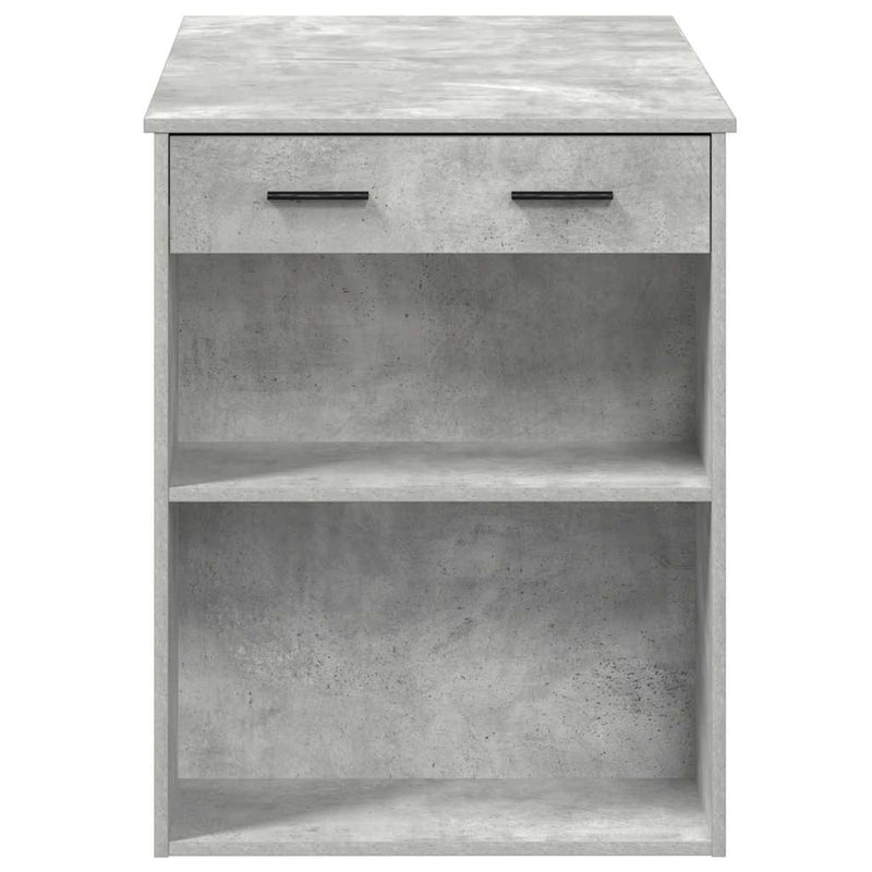 vidaXL íróasztal fiókkal és polccal betonszürke 102x62x77,5 cm műfa