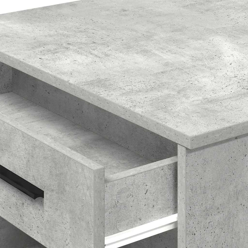 vidaXL íróasztal fiókkal és polccal betonszürke 102x62x77,5 cm műfa