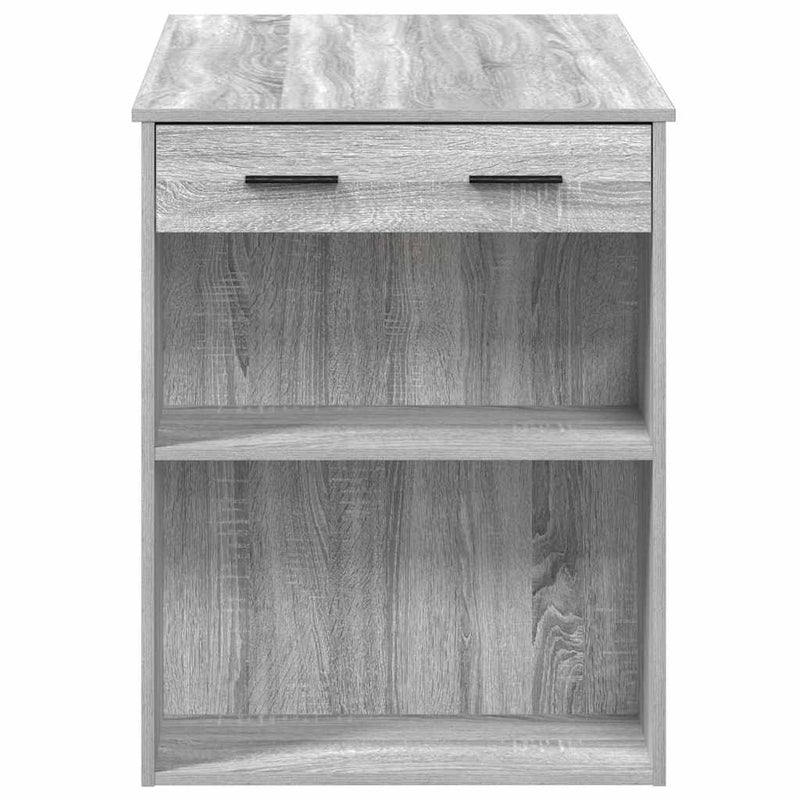 vidaXL íróasztal fiókkal és polccal szürke sonoma 102x62x77,5 cm