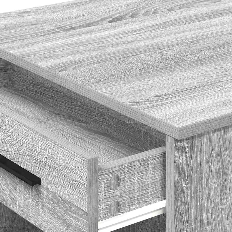 vidaXL íróasztal fiókkal és polccal szürke sonoma 102x62x77,5 cm